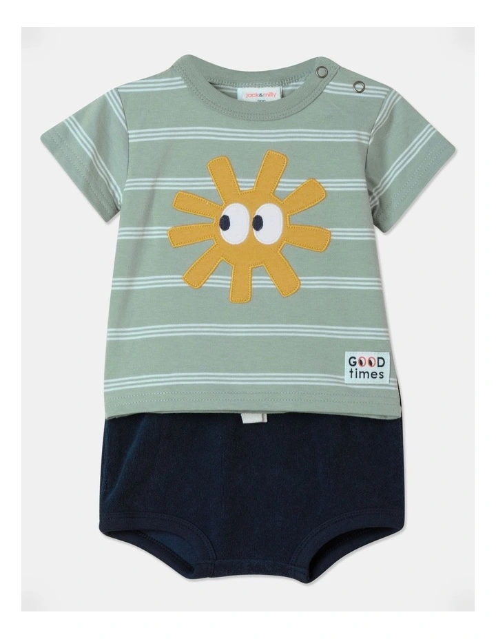Felix Tee And Short Set In Light Green
