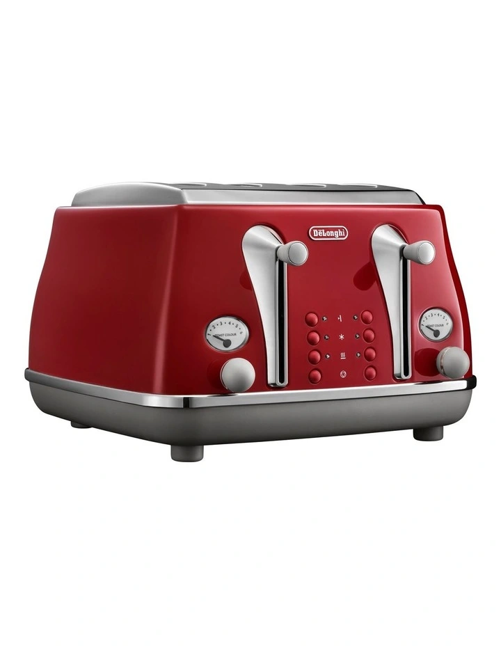 Icona Capitals Tokyo 4 Slice Toaster Red CTOC4003R