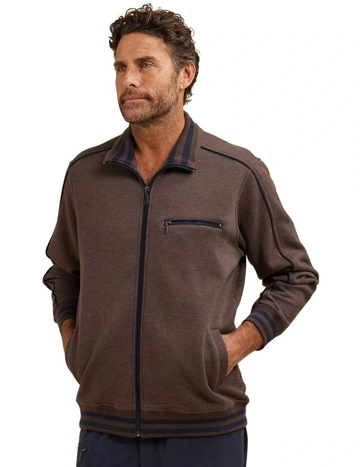 Kyler Fleece Jacket in Brown