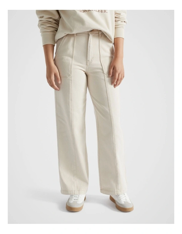 Denim Carpenter Pant in Stone