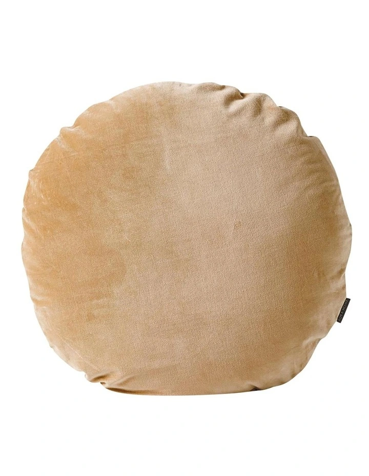 Luxury Velvet 55cm Round Cushion Cashew