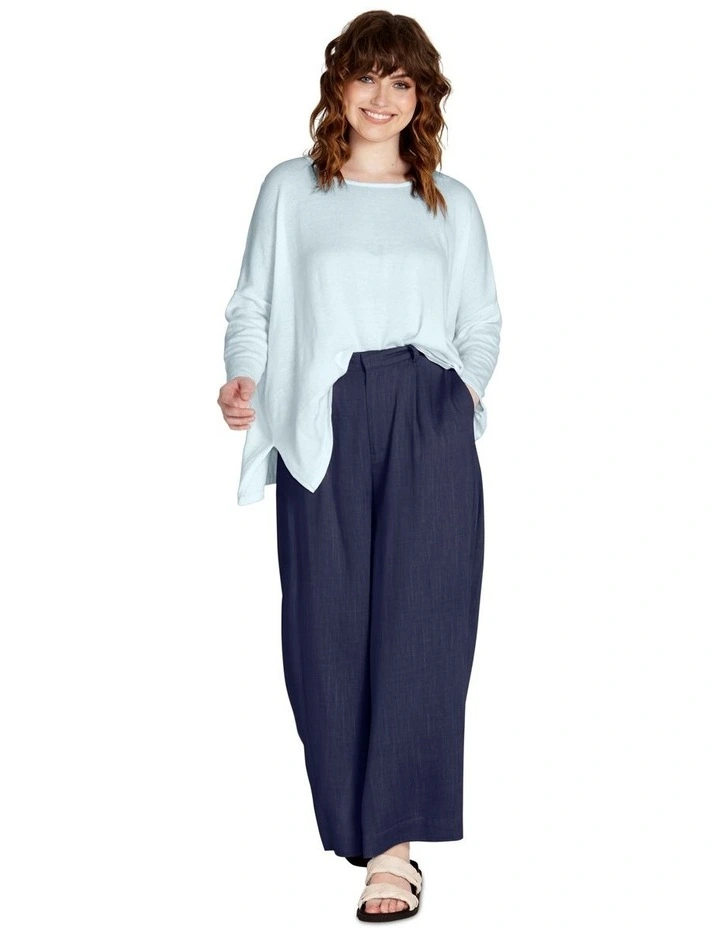 Shiv Batwing Knit Top in Ice Blue