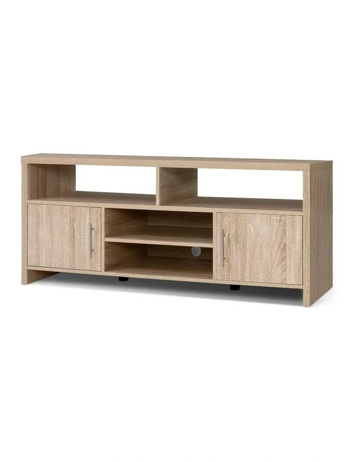 TV Cabinet Entertainment Unit Stand Storage Shelf Sideboard 140cm Oak