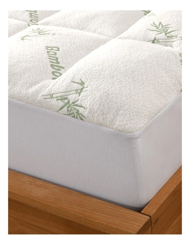 1000GSM Bamboo Covered Ball Fibre Mattress Topper in White