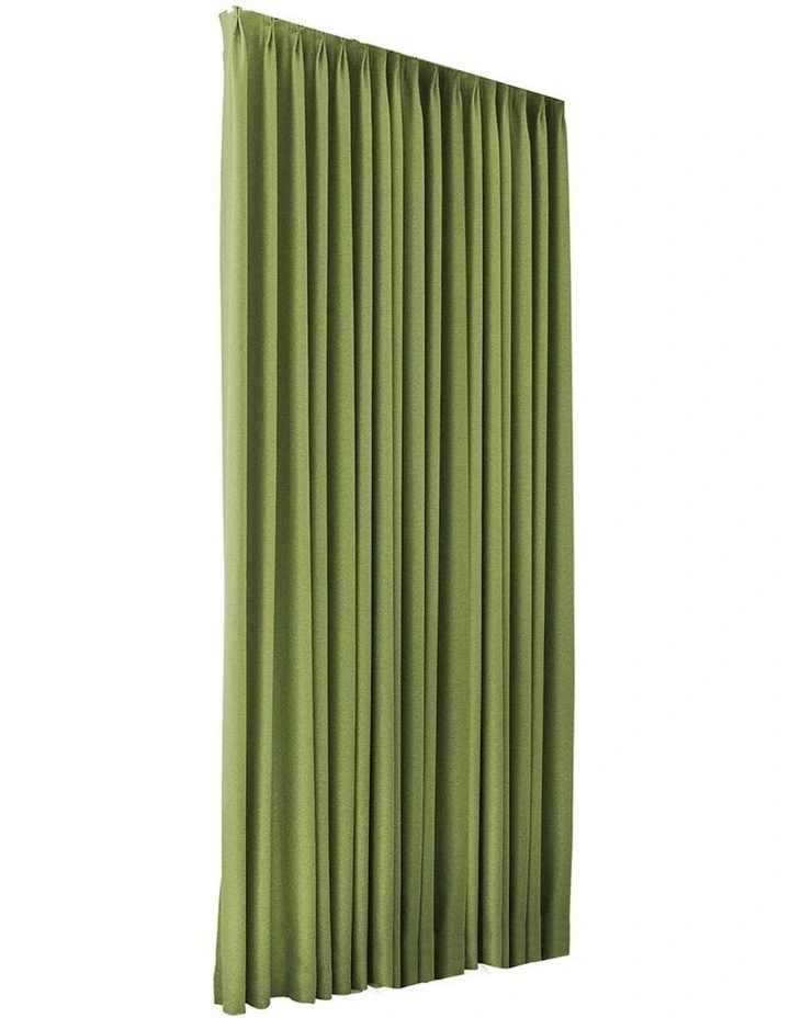 2XBlockout Chenille Blackout Draperies Curtains Eyelet Day 180x250 in Green