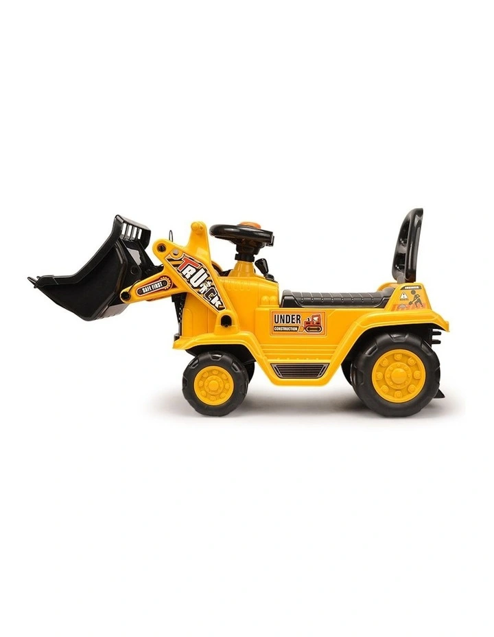 Digger Ride On with Interactive Gear Stick & Scoop in Yellow