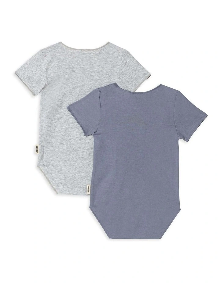 Baby Wonderbodies Short Sleeve Bodysuit 2 Pack in Multi