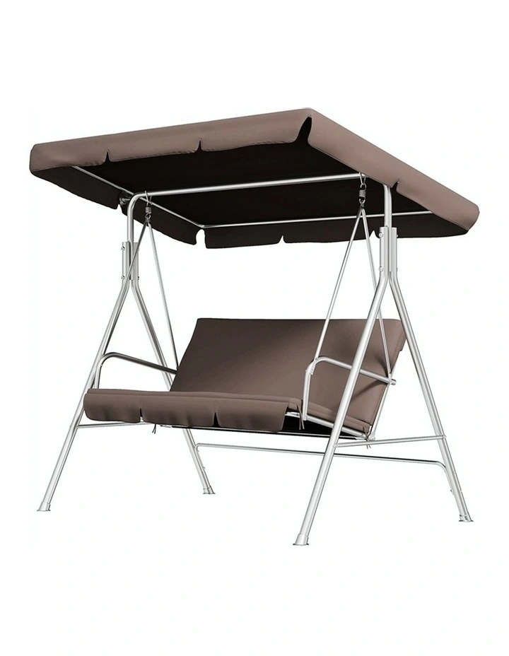 Outdoor Steel Swing Chair 1 Box in Coffee