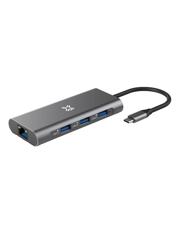 XtremeMac Type-C Hub with 8 Ports in Grey
