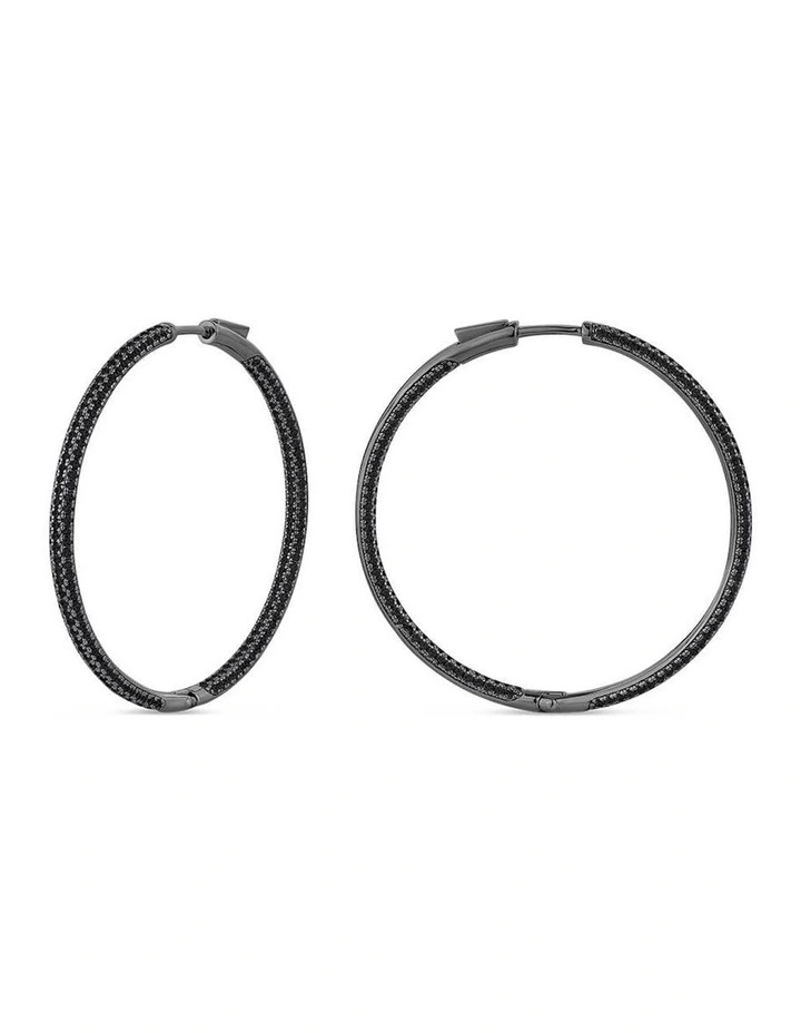 Pursuit Pave Hoops in Black