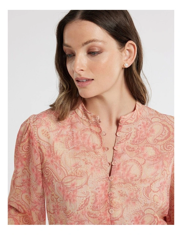 Floral Paisley Blouse in Pink