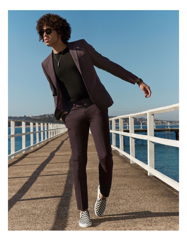 Slim Suit Pant Puppytooth In Red