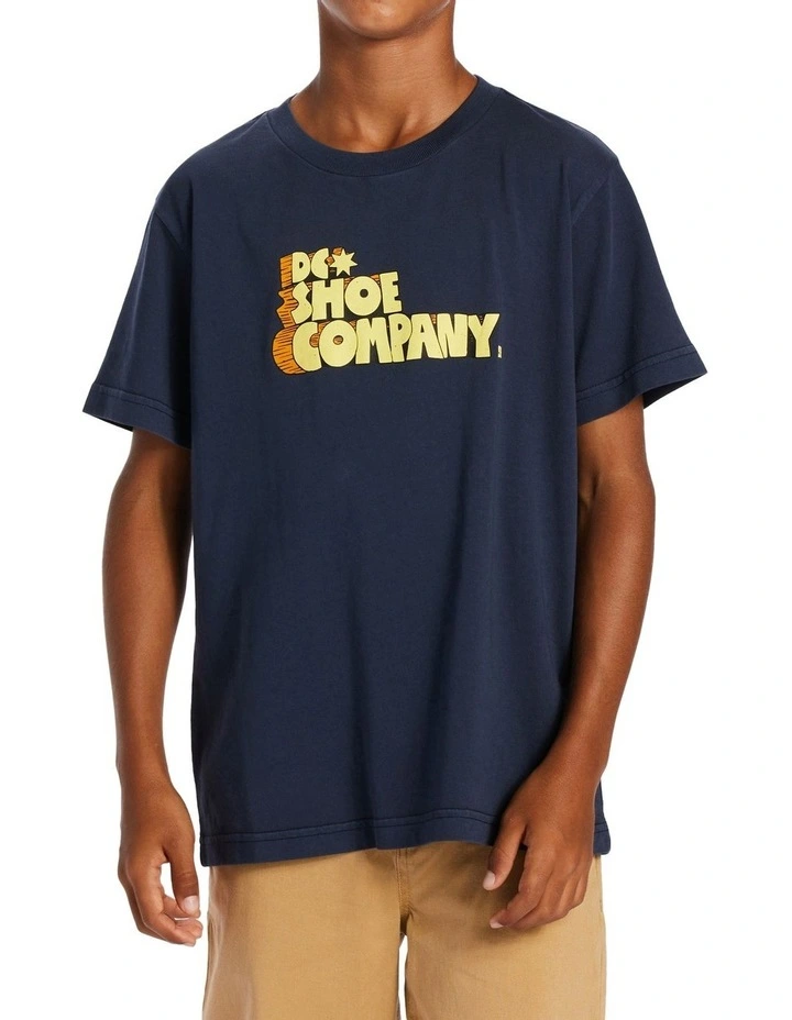 Nostalgic Short Sleeves Tee in Navy Blazer Enzyme