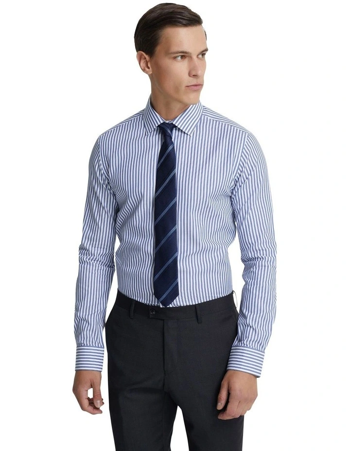 Beckton Luxury Striped Shirt in Blue