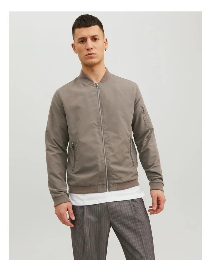 Rush Bomber Jacket in Beige