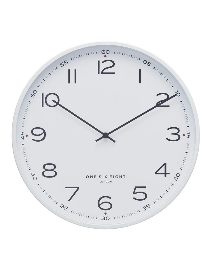 Austin Silent Wall Clock 40cm in White