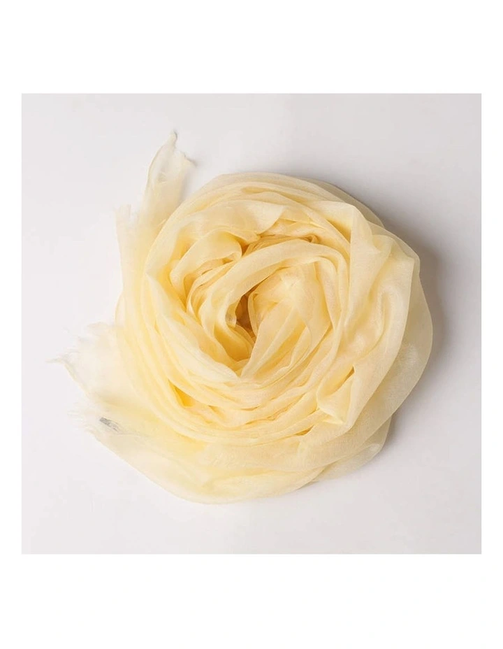 Cashmere Lightweight Shawl in Lemon