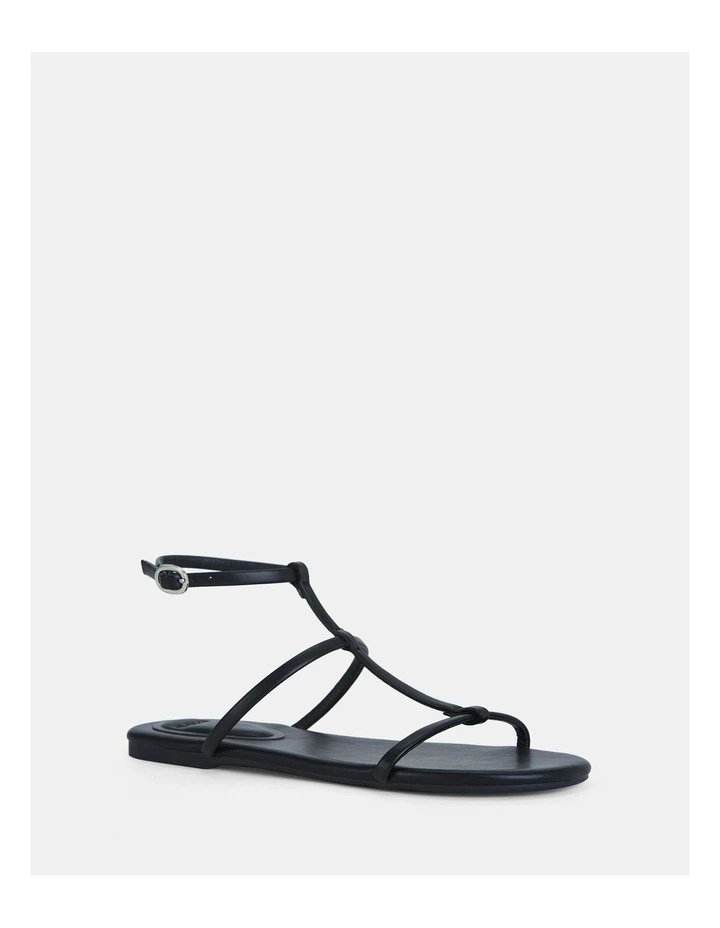 Tathra Strappy Flats in Black