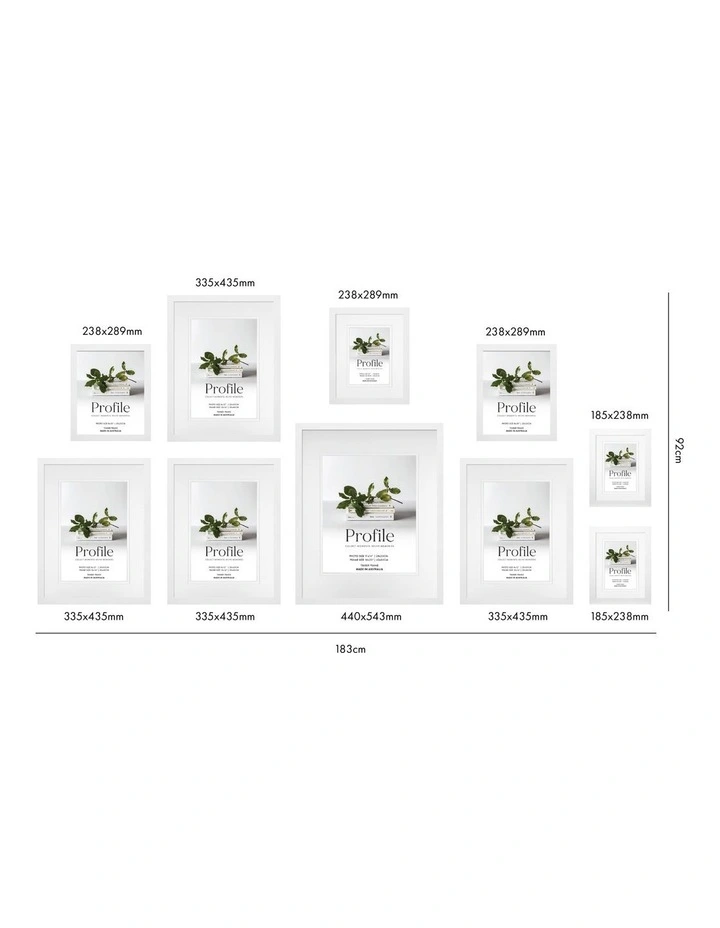 Deluxe Gallery Wall Set F (10 Frames) in White