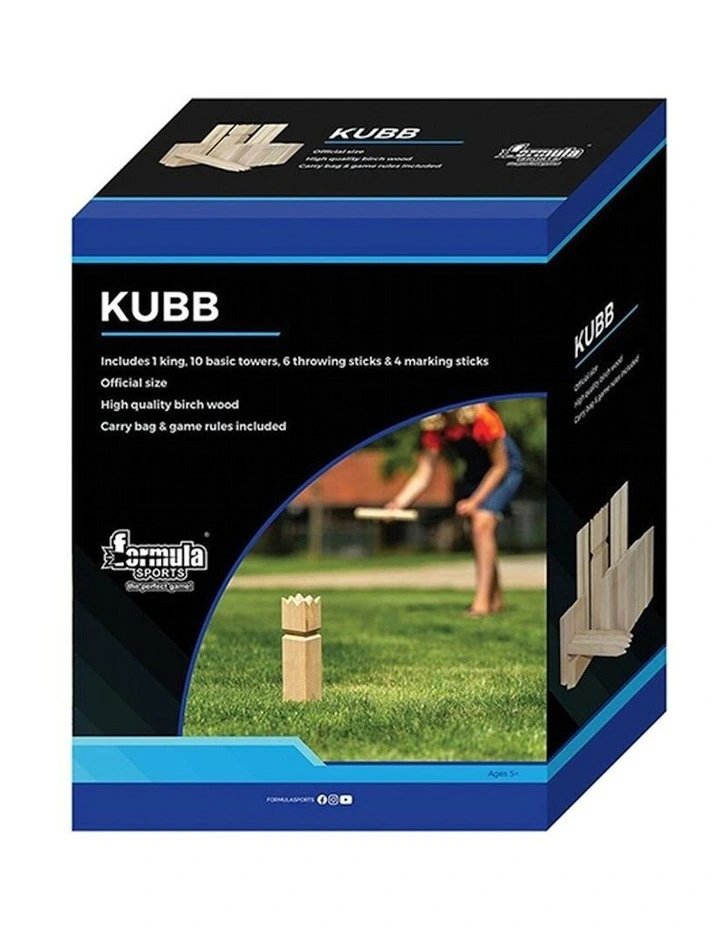 Kubb Throwing Baton Blocks Outdoor Fun Play Game Toy (5+ Years)