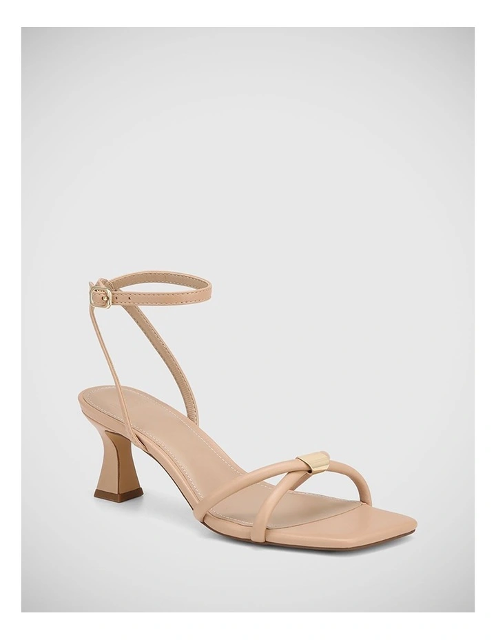 Kendall Leather Heel Sandal in Vintage Pink