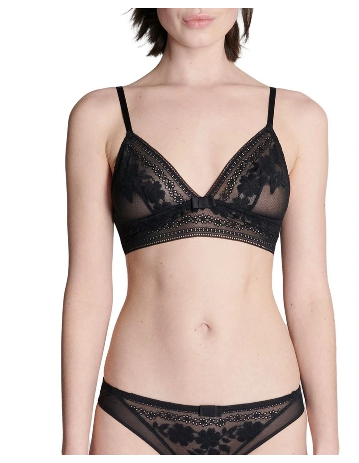 Heloise Soft Cup Triangle Bra in Black