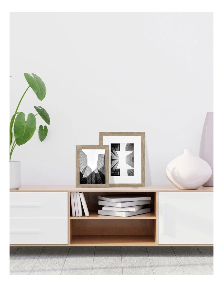 Premium Picture Photo Frame 6x8 to 4x6in Set of 4 in Natural Oak