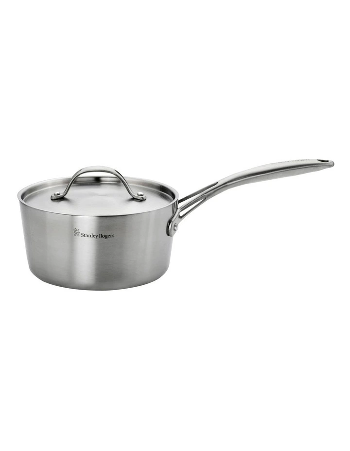 Conical Tri-Ply Saucepan 18cm/1.75L in Silver
