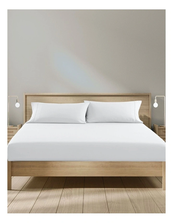1500TC Cotton Rich 3 Piece Sheet Set in White