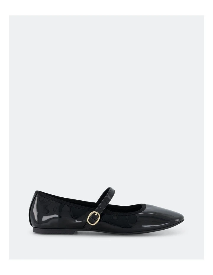 Catia Flats in Black Patent