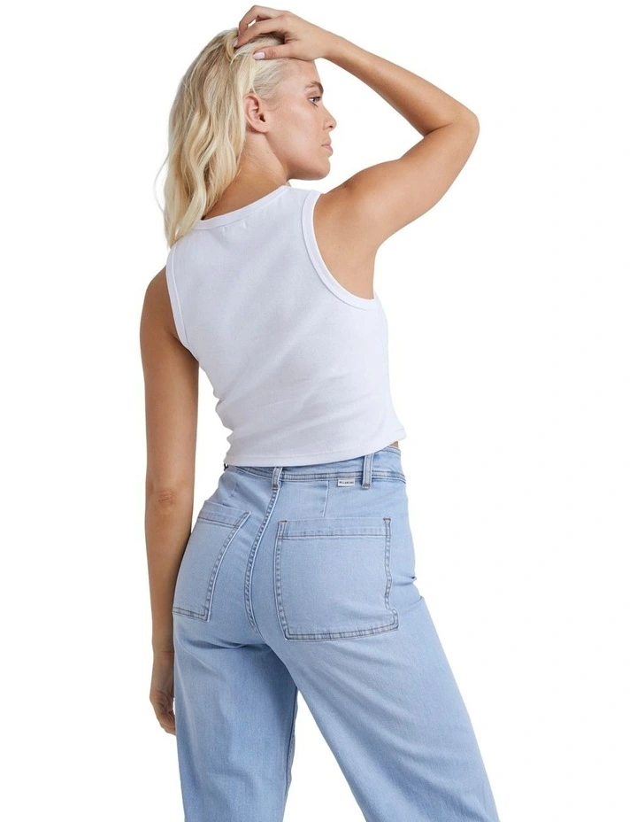 Freedom Tank Top in White