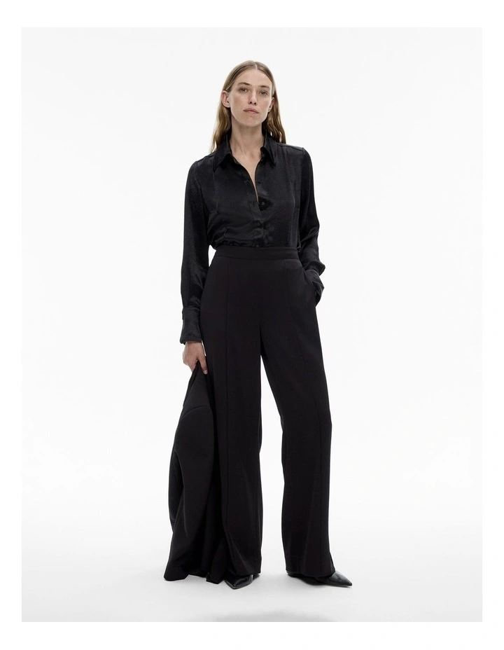 Seam Detail Shirt in Black