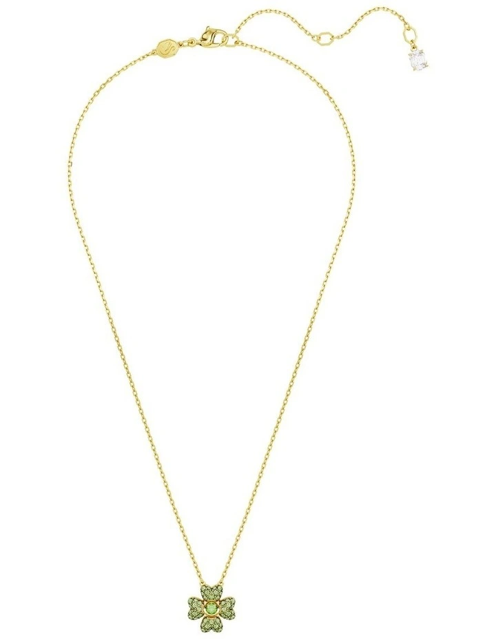 Idyllia Pendant Clover Gold-Tone Plated in Green