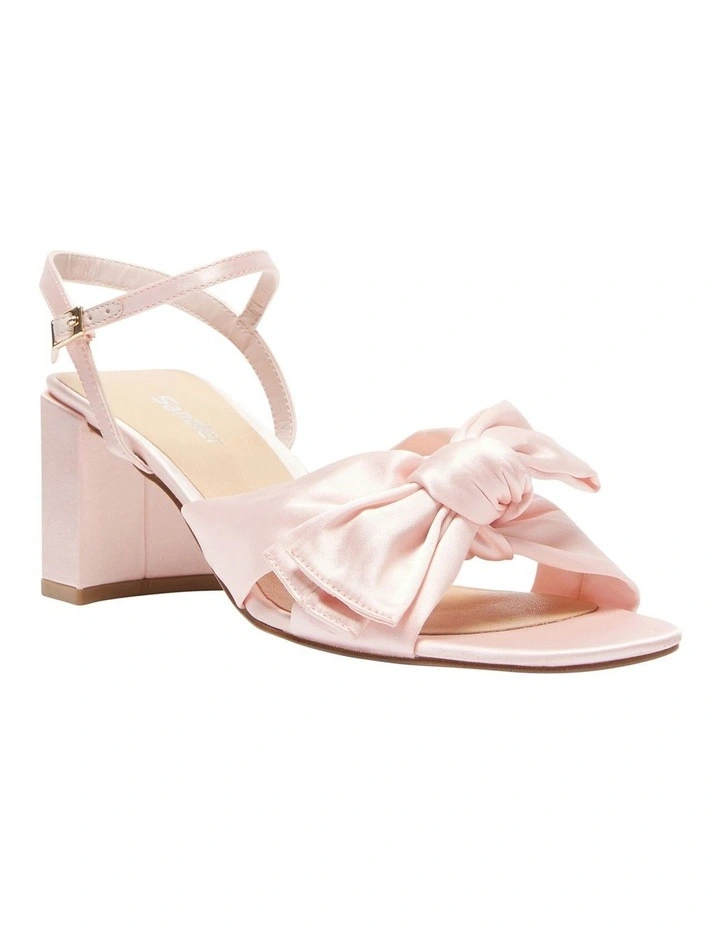 Aurora Sandals in Blush Satin