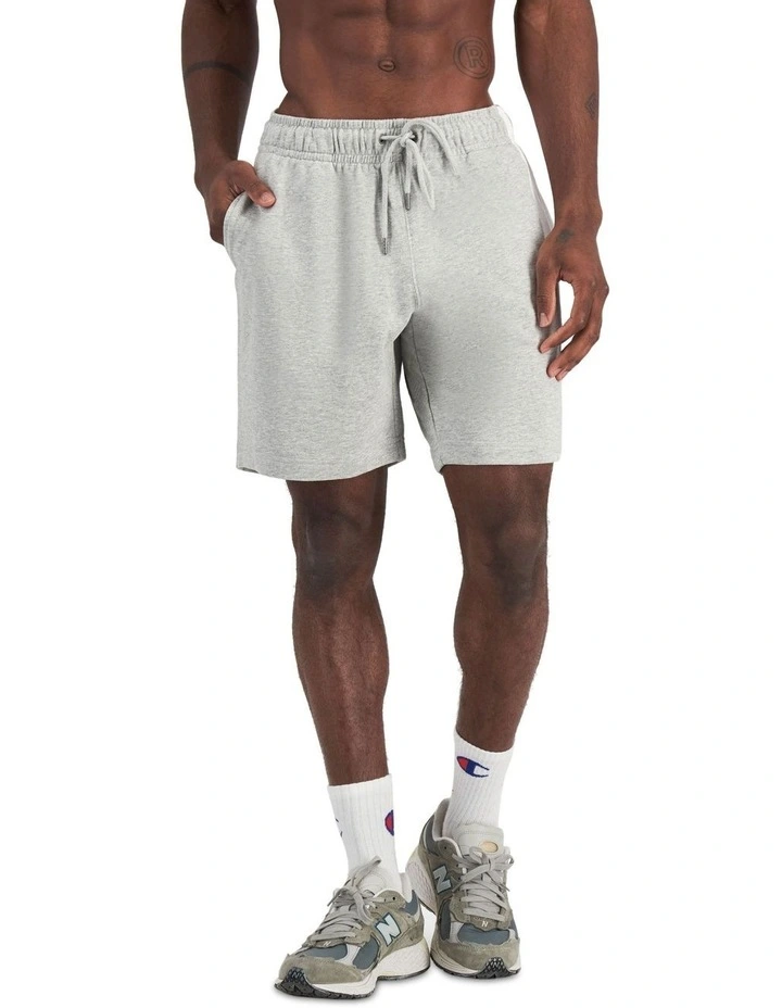 French Terry Panel Short in Oxford Heather