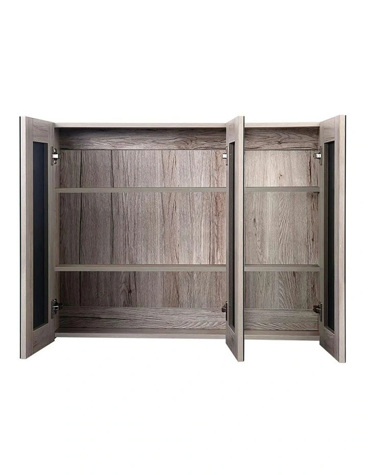 Bathroom Mirror Cabinet 900x720mm in Oak