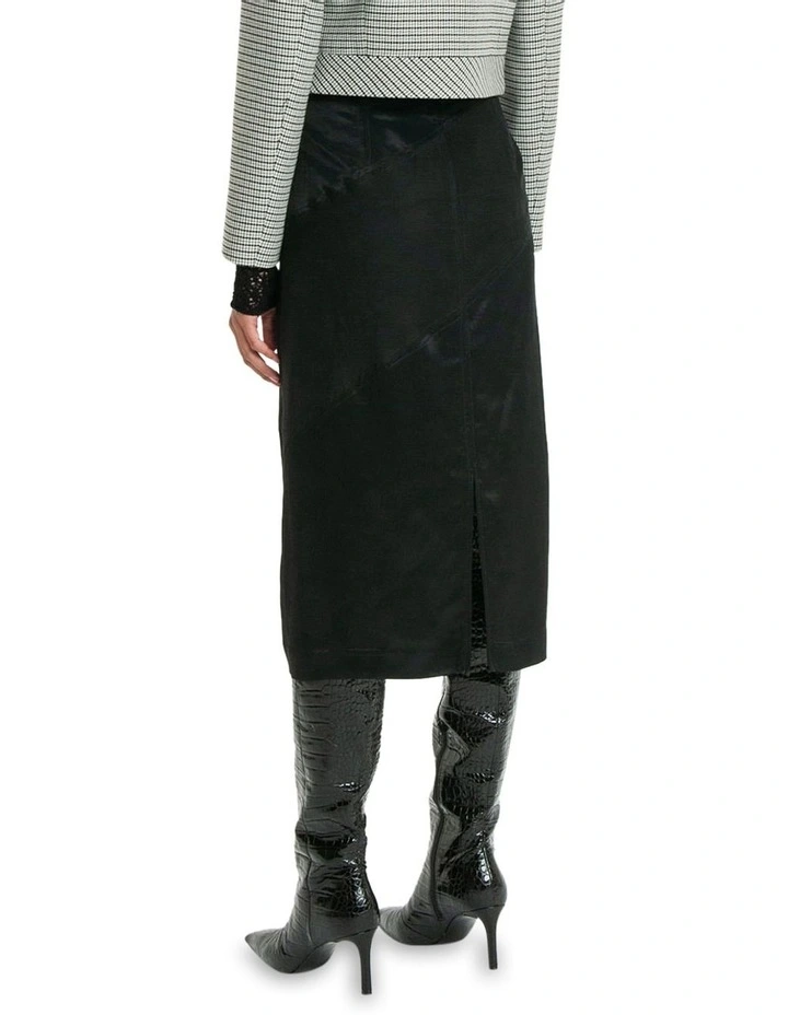 Panel Detail Midi Skirt