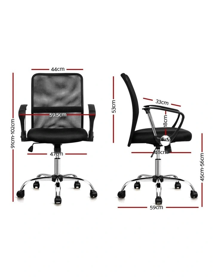 Office Chair Gaming Chair Computer Mesh Chairs Executive Mid Back Black