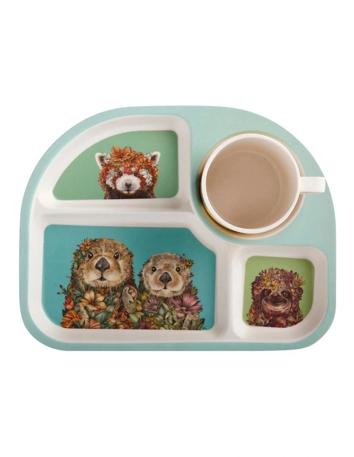 Marini Ferlazzo Wild Planet Bamboo Dinner Set 3 Piece in Multi