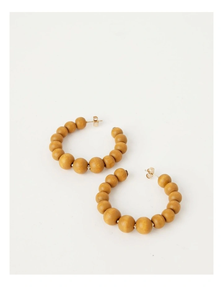Ball Earring in Brown