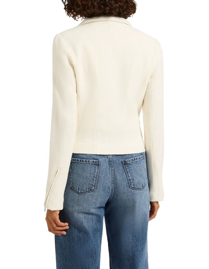 Shani Felted Wool Jacket in Ivory Sparkle