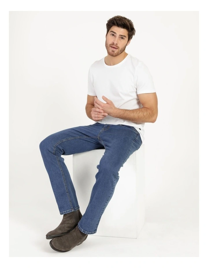 Dylan Regular Straight Jean Size 30 Leg Length in Stonewash