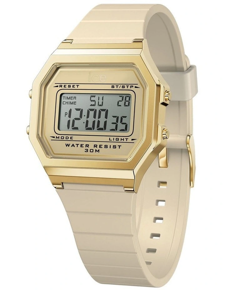 Digit Retro Watch in Almond