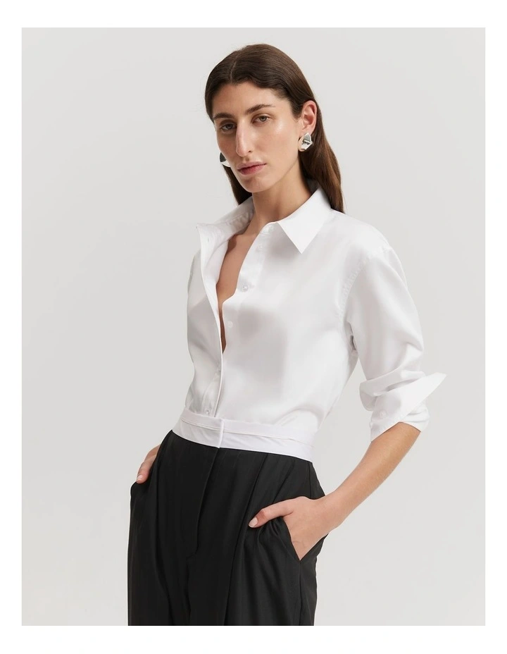 Australian Cotton Oxford Shirt in White