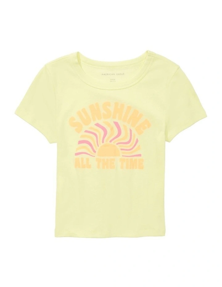 Hey Baby Tee in Pineapple