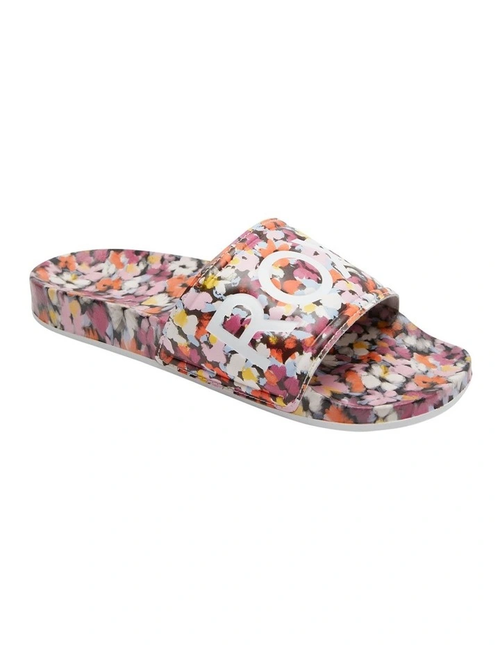 Slippy Slider Sandals in Magenta Purple