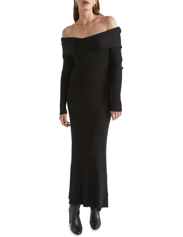 Off Shoulder Knit Dress