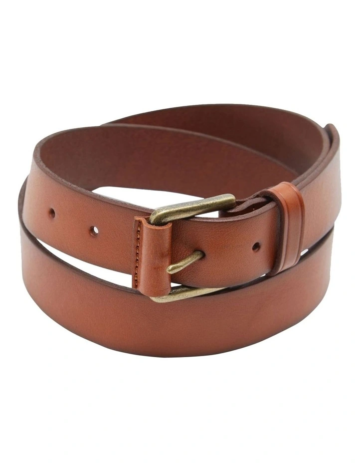 Peter Chino Leather Belt in Tan
