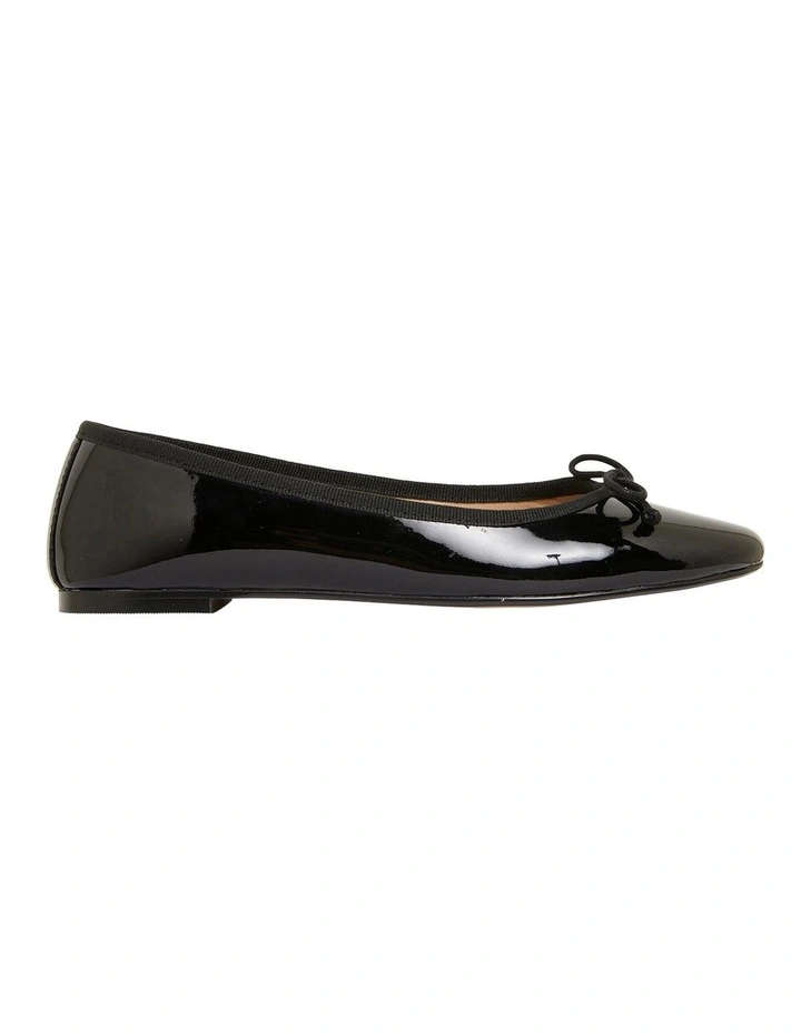 Fonteyn Black Patent Flat Shoes