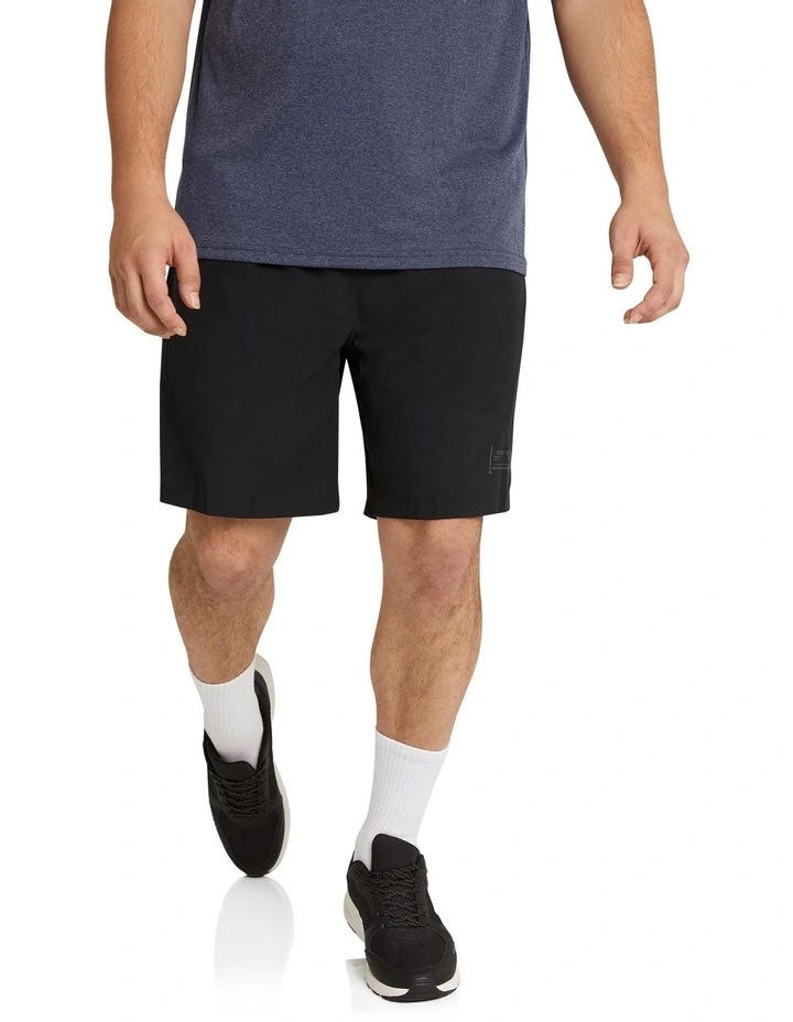Active Woven Stretch Short in Black